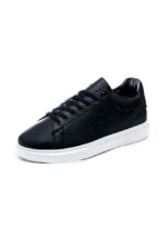 Basic Flat Sneaker Faux leather For Men Black