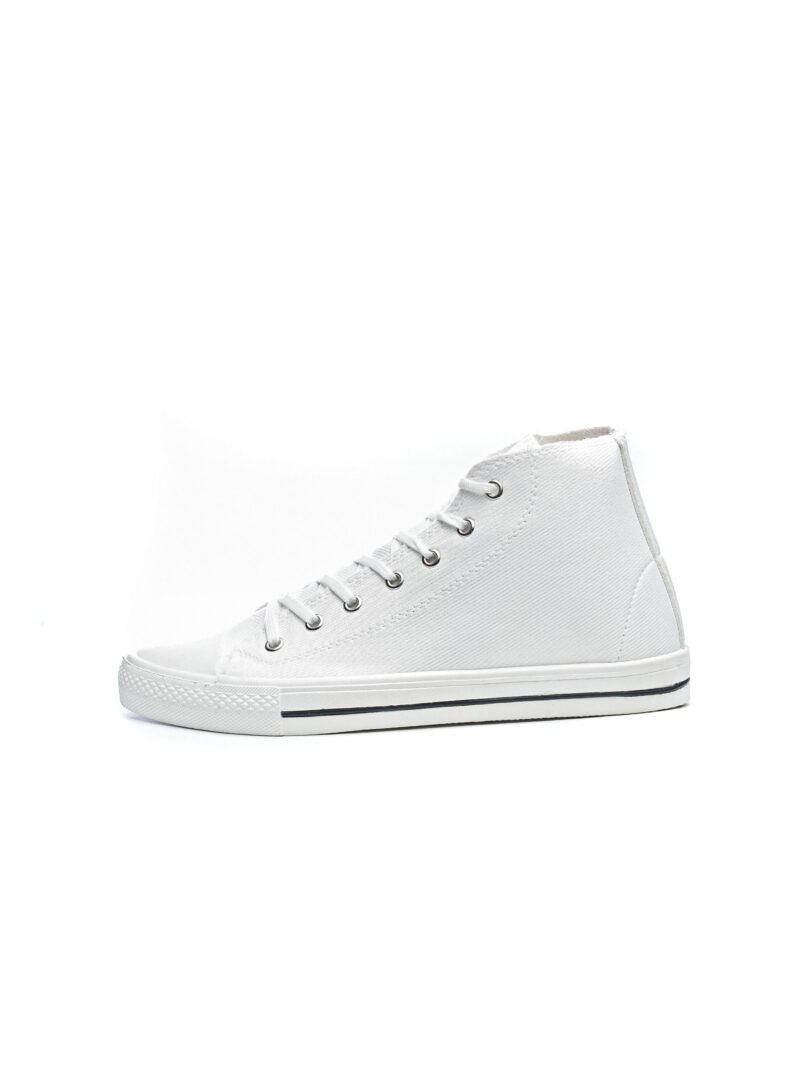 Basic Lace-Up Knit Ankle Sneakers For Men - White