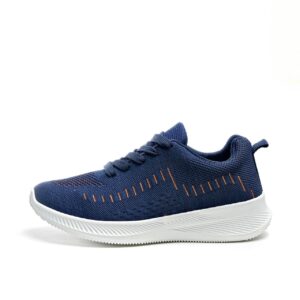 SPORTIVE canvas lace-up sneakers for men - NAVY BLUE