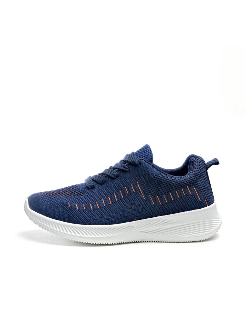 SPORTIVE canvas lace-up sneakers for men - NAVY BLUE